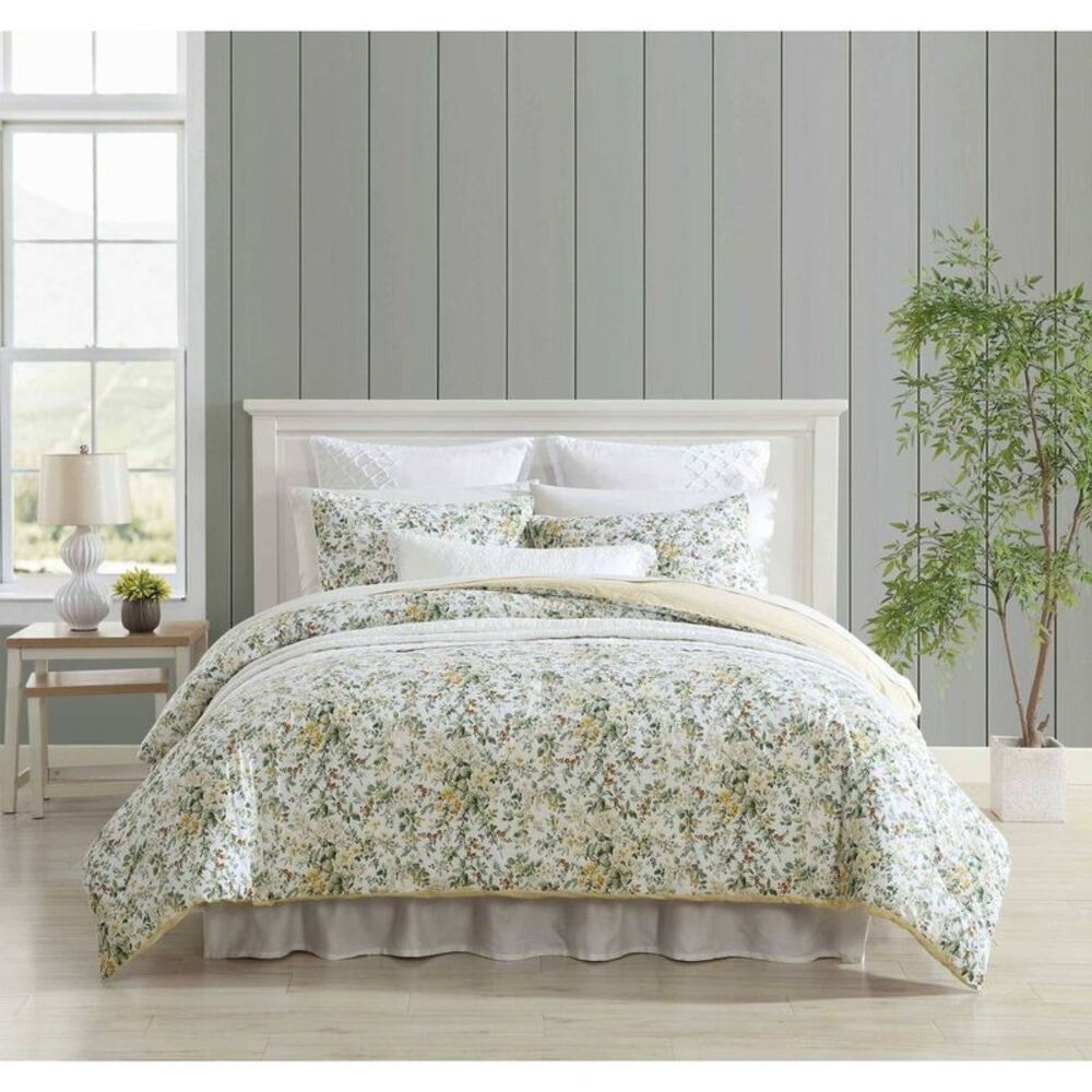 Laura Ashley Full/Queen Country Meadow Comforter Set Gold